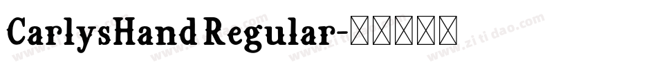 CarlysHand Regular字体转换